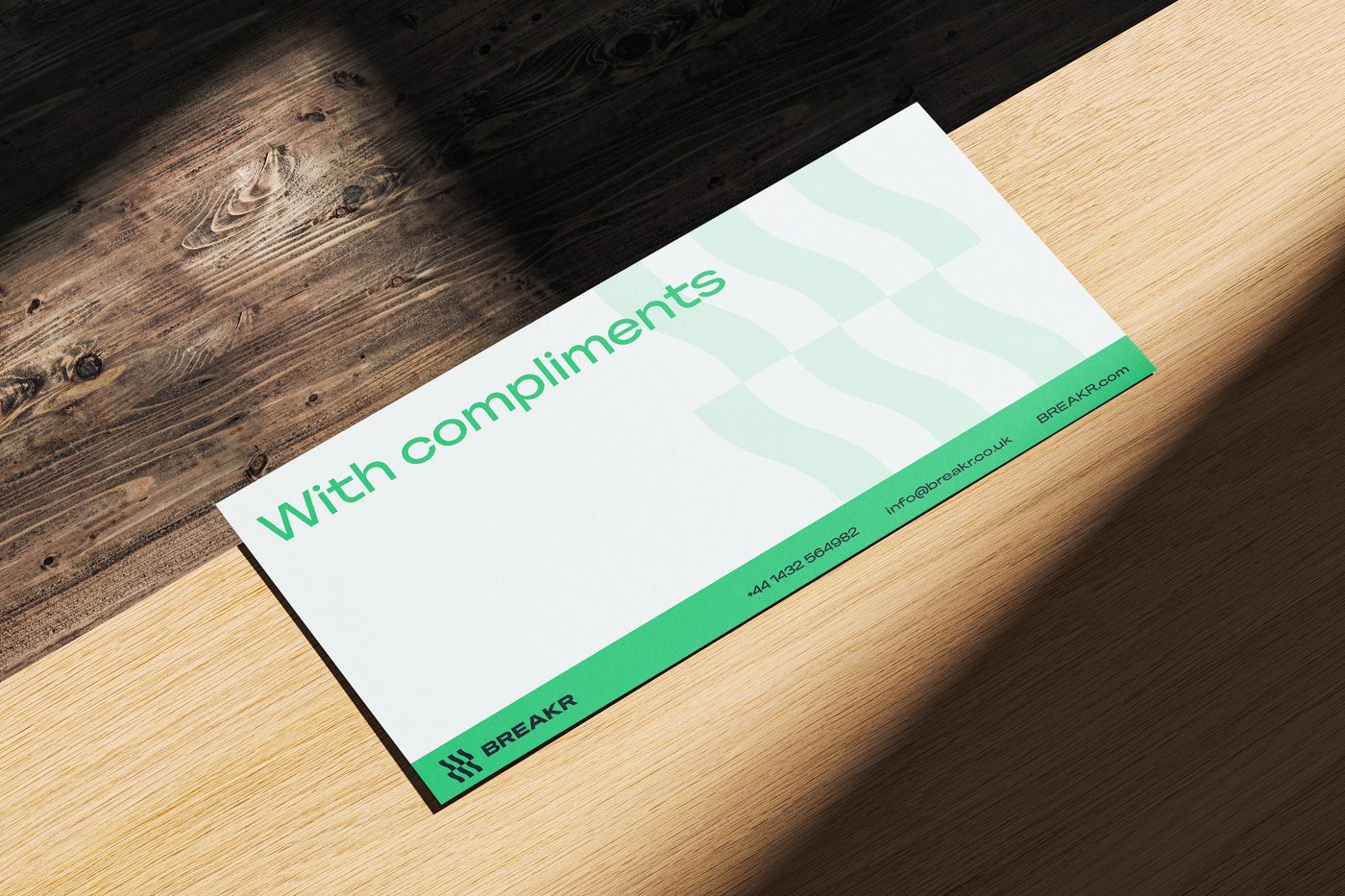 Compliment Slips example 1