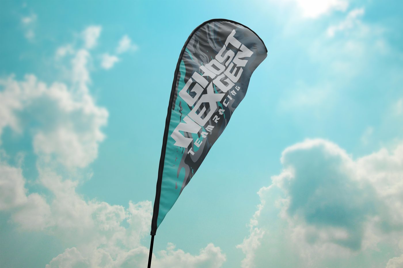 Teardrop Flags example 1